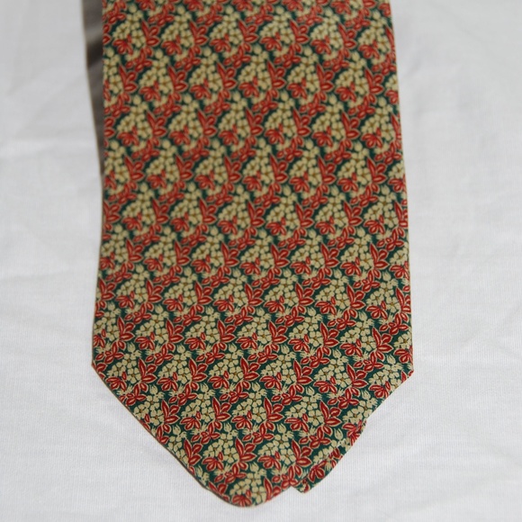 ITALY Fendi Floral Silk Tie